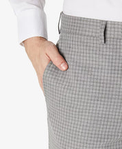 LAUREN RALPH LAUREN Men's Classic-Fit Gray Grid Dress Pants 34 x 34 Grey