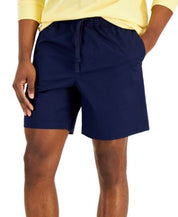 Club Room Men's Pull On Casual Shorts Stretch Waistband Navy Blue Medium