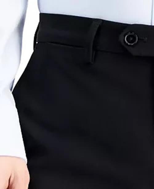 Nautica Mens  fit Dress Pants 40 / 32 Black Solid Stretch