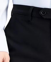 Nautica Mens Modern fit Dress Pants 36 / 29 Black Solid Stretch