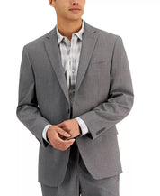 Andrew Marc Mens Slim fit 2 Piece Suit 40 R / 33 Waist Grey Solid Stretch