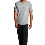 Champion Mens Classic V Neck T Shirt Oxford Gray 2XL