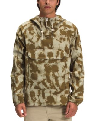 he North Face Men's Hoodie XL Military Olive Retro Dye Print Green