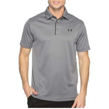 Under Armour Men Regular fit Short Sleeve Polo Shirt Large Grey Solid