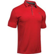 Under Armour Men Loose fit Short Sleeve Polo Shirt Medium Red Solid