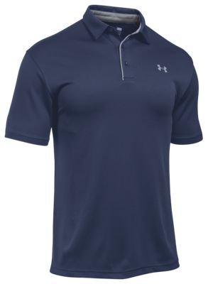 Under Armour Golf Mens Loose fit Short Sleeve Polo Shirt Large Navy Blue Solid