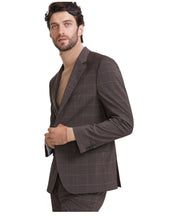 Hugo Boss Mens Modern fit Suit Jacket Blazer 42 R Beige Plaid