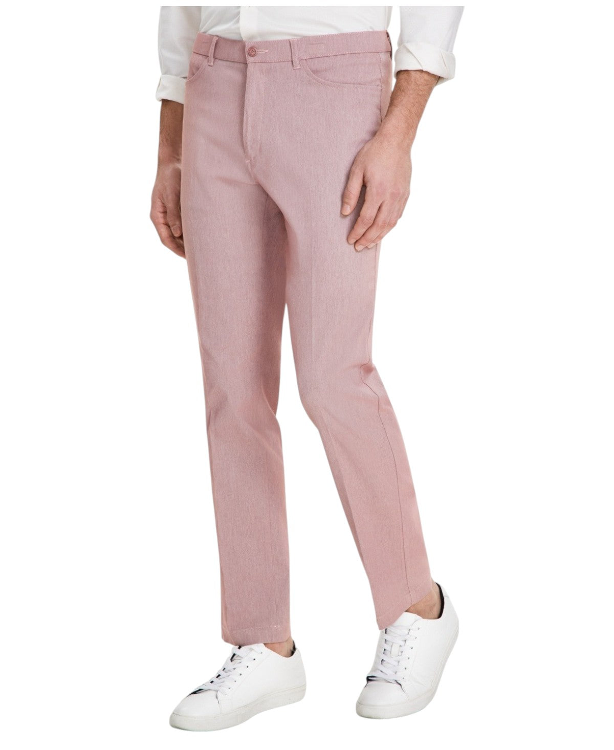 Tommy Hilfiger Mens Modern fit Dress Pants 36 / 30 Pink Solid