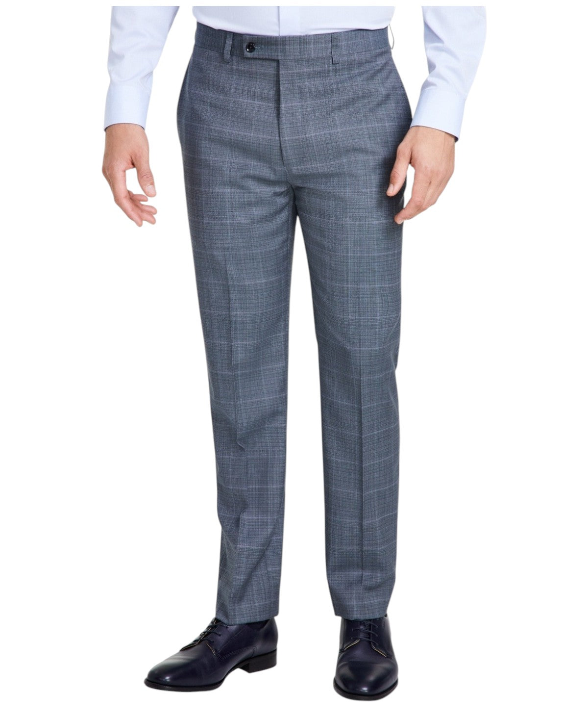 Calvin Klein Mens Slim fit Dress Pants 36 / 34 Green Plaid