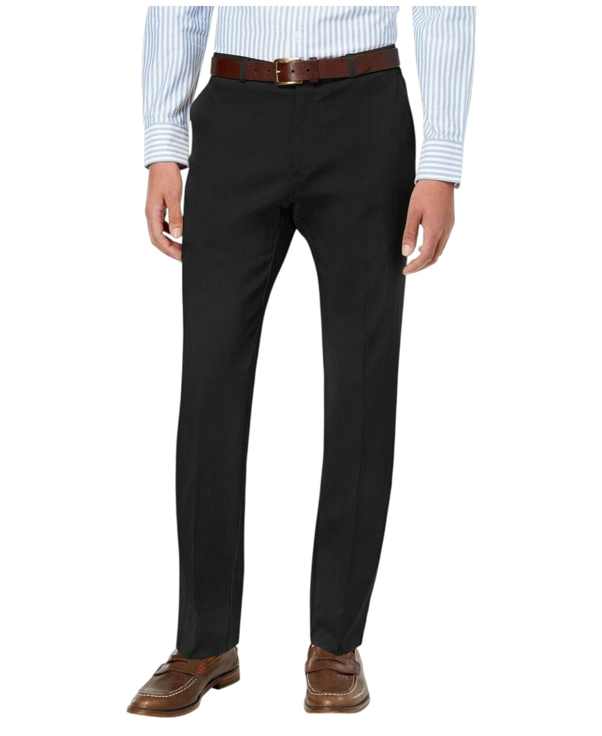 Tommy Hilfiger Mens Modern fit Dress Pants 32 / 30 Black Solid Stretch