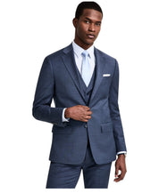 Calvin Klein Mens Slim fit Suit Jacket Blazer 44 L Navy Blue Solid Stretch Wool