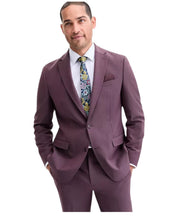 Bar Iii Mens Slim fit Suit Jacket Blazer 40 L Plum Purple Solid Stretch Wool