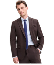 Bar Iii Mens Slim fit Suit Jacket Blazer 40 R Brown Solid
