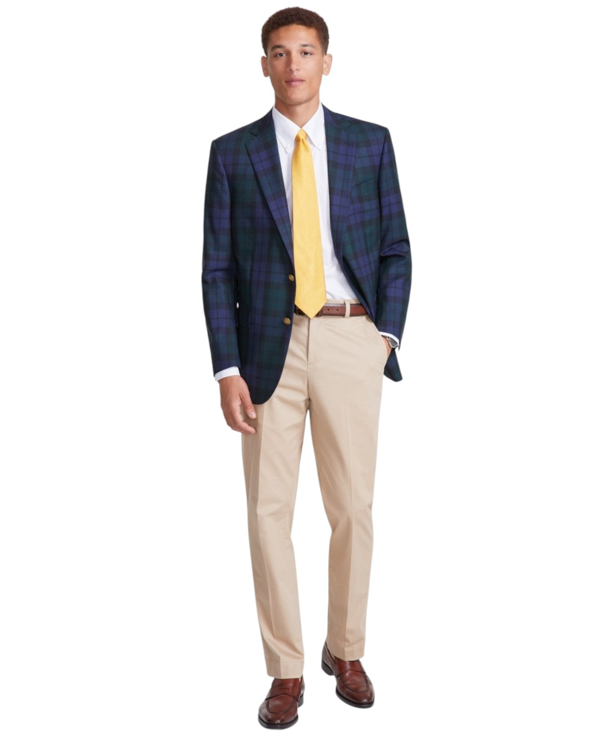 Brooks Brothers Mens Classic fit Sport Coat Blazer 40 R Blue Green  Plaid