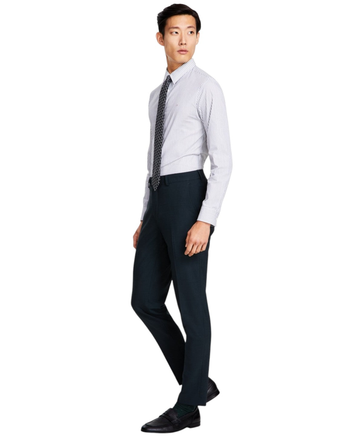 Bar Iii Mens Slim fit Dress Pants 32 / 32 Dark Green Solid