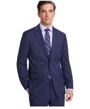 Tommy Hilfiger Mens Modern fit Suit Jacket Blazer 36 R Navy Blue Plaid Stretch