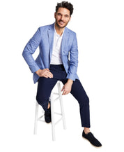 Tommy Hilfiger Mens Modern fit Sport Coat Blazer 36 R Light Blue Check