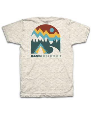 BASS OUTDOOR Mens Campadre Logo T Shirt Oatmeal Heather Large