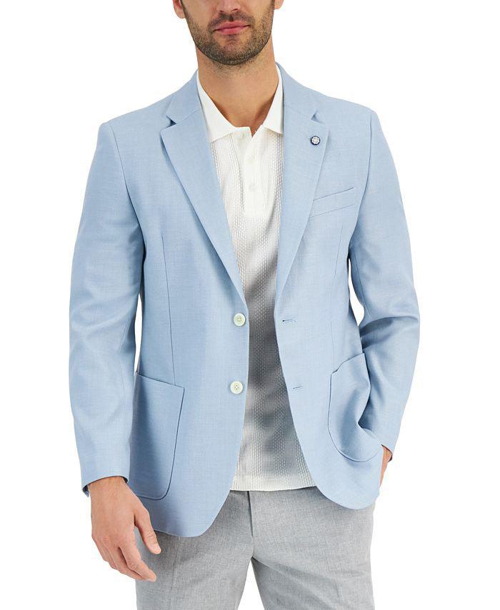 Nautica Mens Modern fit Sport Coat Blazer 42 R Light Blue Solid
