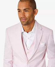 Tommy Hilfiger Mens Modern fit Suit Jacket Blazer 42 L Pink Solid Stretch