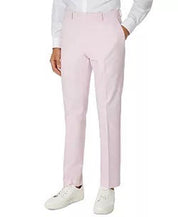 TOMMY HILFIGER Men's Dress Pants Pink 34 x 34 Modern-Fit TH Chambray Flat Front