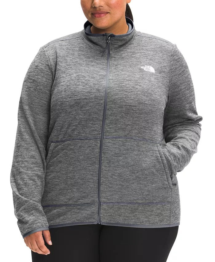 THE NORTH FACE Womens Plus Size Canyonlands Full-Zip Jacket 1X Grey