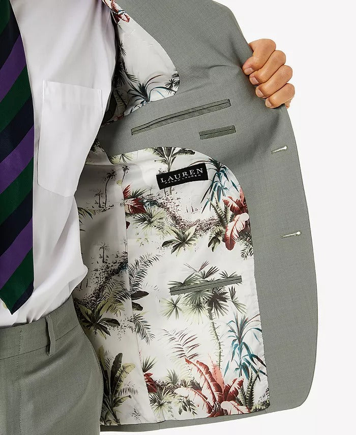 Lauren Ralph Lauren Men's Classic-Fit Suit Separate Jacket 46L Olive Green