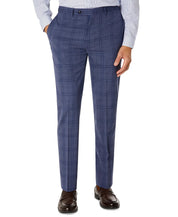 Calvin Klein Men's Slim-Fit Plaid Suit Dress Pants 32 x 32 Blue Plaid
