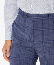 Calvin Klein Men's Slim-Fit Plaid Suit Dress Pants 32 x 32 Blue Plaid