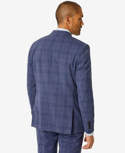 Calvin Klein Men’s Slim Fit Plaid Suit Jacket Blue 44R