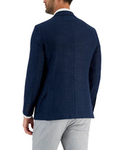 Nautica Mens Modern fit Sport Coat Blazer 42 R Navy Blue Solid Stretch