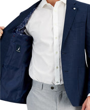 Nautica Mens Modern fit Sport Coat Blazer 42 R Navy Blue Solid Stretch