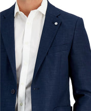Nautica Mens Modern fit Sport Coat Blazer 42 R Navy Blue Solid Stretch