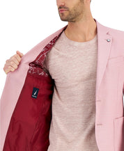 Nautica Mens Modern fit Suit Jacket Blazer 42 R Pink Solid Stretch