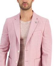 Nautica Mens Modern fit Suit Jacket Blazer 42 R Pink Solid Stretch