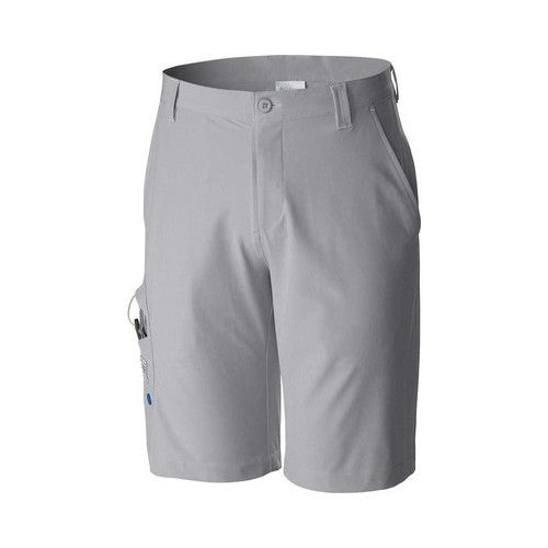 Columbia Mens Regular fit Casual Terminal Tackle Shorts 34 Light Grey Solid