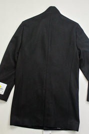 Calvin Klein Men's Mayden Slim-Fit Wool Blend Overcoat Coat 44L Black