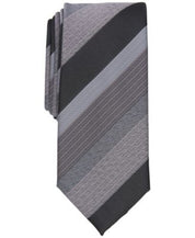 Alfani Men's Cormack Striped Slim Tie Purple Grey Necktie