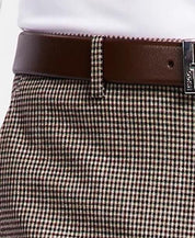 Bar Iii Men's Skinny Fit Check Dress Suit Pants Burgundy Check 33 x 32