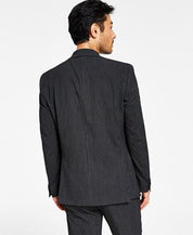 Alfani Men's Slim-Fit Black White Pinstripe Suit Jacket 38S