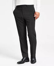 Alfani Mens Slim Fit Dress Pants Black White Pin Stripes 31 x 30
