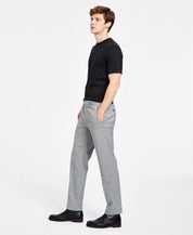 Alfani Men's Slim Fit Pattern Suit Dress Pants Houndstooth Black White 36 x 32