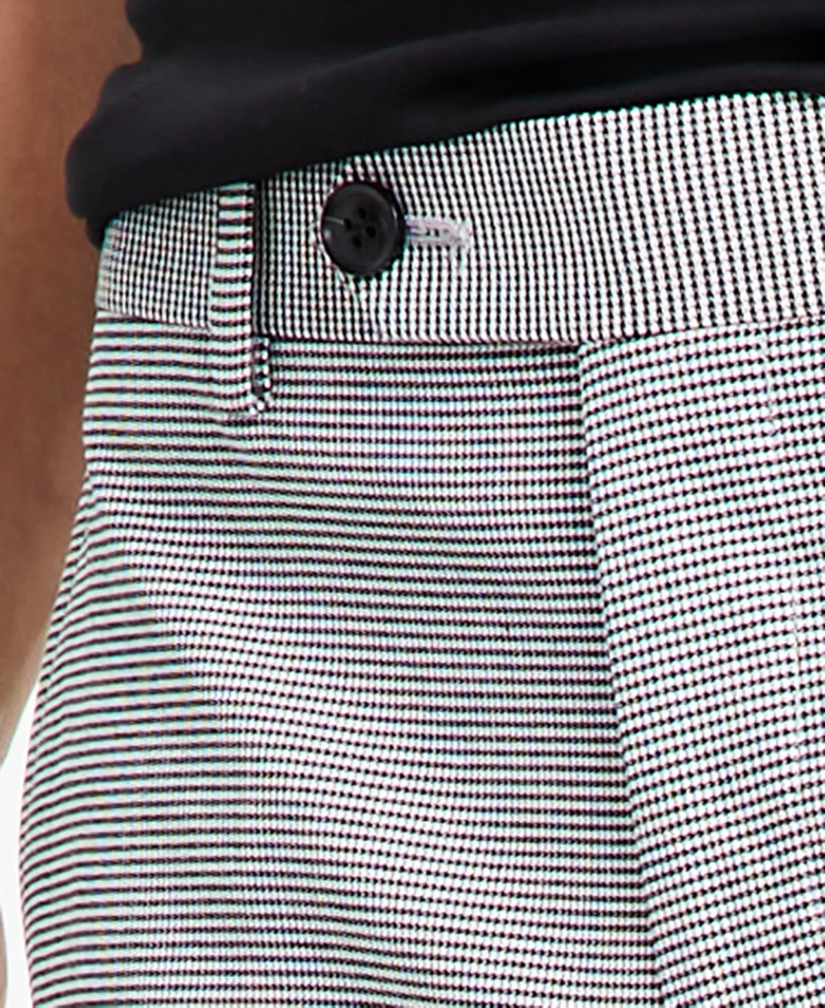 Alfani Mens Slim Fit Black White Houndstooth Dress Pants 34 x 30