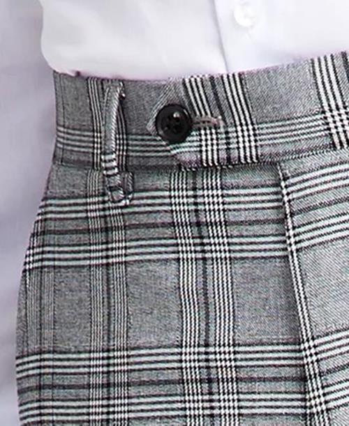 Alfani Men's Slim Fit Suit Dress Pants Black White Plaid 33 x 32