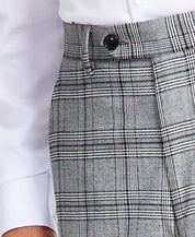 Alfani Men's Slim Fit Suit Dress Pants Black White Plaid 33 x 32