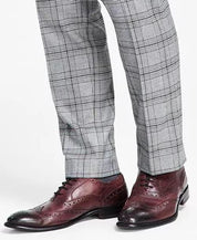 Alfani Mens Slim Fit Black White Plaid Dress Pants 33 x 32