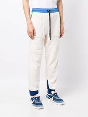 MONCLER Mens Grenoble Fleece Sweatpants Pants Size XL White Blue