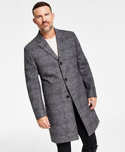 Lauren Ralph Lauren Mens Classic fit Overcoat Coat 42 R Black Plaid