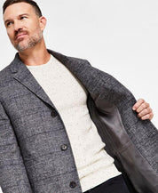 Lauren Ralph Lauren Mens Classic fit Overcoat Coat 42 R Black Plaid