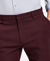 Tommy Hilfiger Mens Pants 33 x 30 Burgundy Modern Fit Comfort Performance